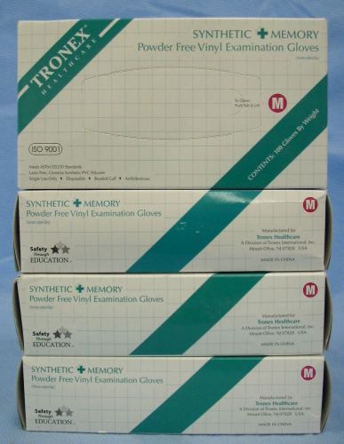 4 boxes/100ea tronex healthcare synthetic + memory examination gloves #8530-20 for sale