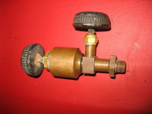 Gas Engine Old Brass Essex Steam Lubricator  Oiler