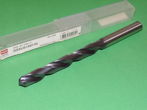 Tungaloy 33/64&#034; Solid Carbide Coolant Fed Drill 5xD TiALN (DSXU5156F05) GIGA JET
