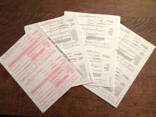 1099 misc forms 2014 - lot of 20 sets