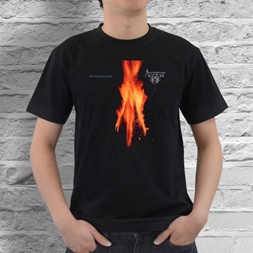 New accept restless &amp; wild mens black t-shirt size s, m, l, xl, xxl, xxxl for sale