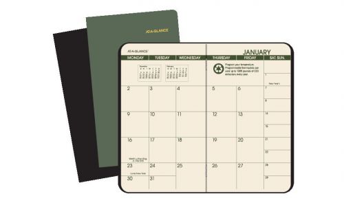 AT-A-GLANCE 2014/2015, Two Year Monthly Planner, 3 1/2&#034; x 6 1/8&#034;, Black