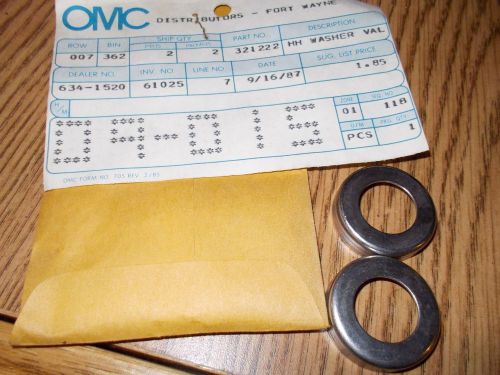 NOS OMC 321222 VALVE WASHER (LOT OF 2)