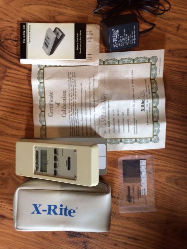 X-rite 341 portable densitometer includes power supply, calibration strip &amp; case for sale