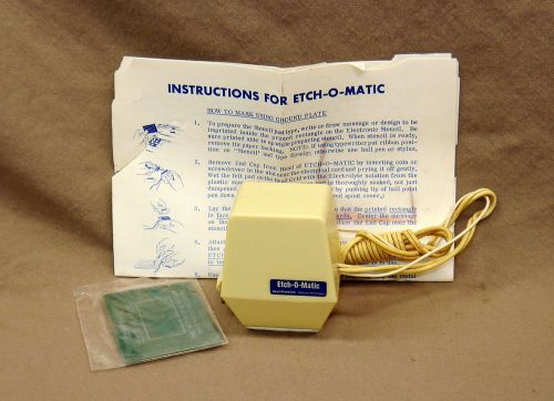 NOS NEW ETCH O MATIC ETCHING MACHINE VALUABLES TRADEMARK PERSONALIZE SAFETY