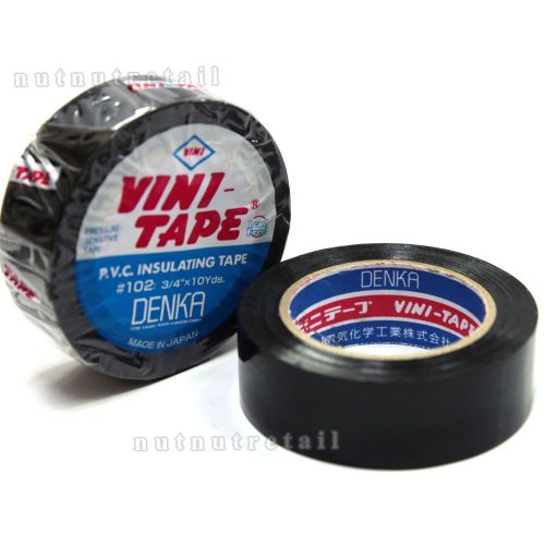 Made in japan 5 rolls black electrical p.v.c. insulating denka vini tapes for sale