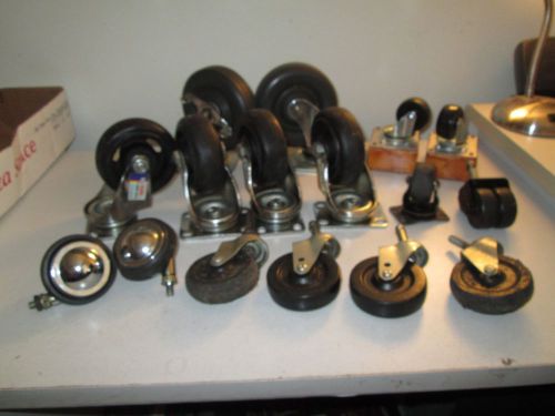 Nice Lot of 16 Vintage and Modern Casters Wheels