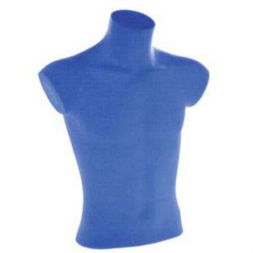 Neon Blue Male Mannequin Nude Torso Body Dress Form Man NEW
