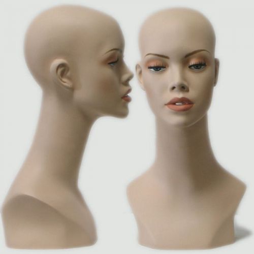 MN-412 Female Display Mannequin Head Form with Bust