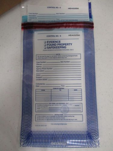 Forensics source- evidence security bag 5x8 (100) for sale