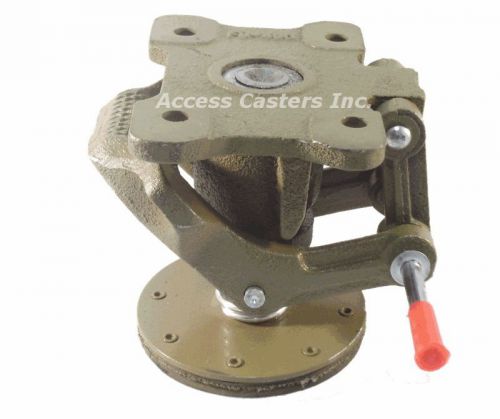 AC-2728 6&#034; Cast Iron Floor Lock, Foot Operated, 4-1/2&#034; x 6&#034; Top Plate