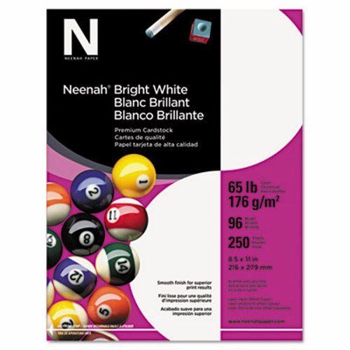 Wausau Bright White Card Stock, 8-1/2 x 11, White, 250 Sheets/Pack (WAU91904)