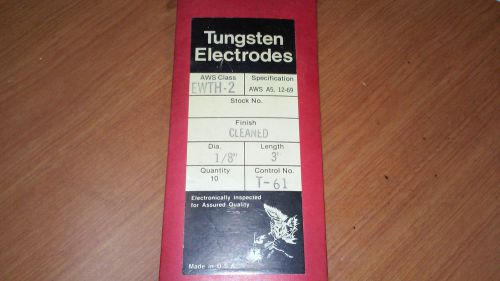 Pack of 3 EWTH-2 Tungsten Electrodes 1/8&#034; x 3&#034;