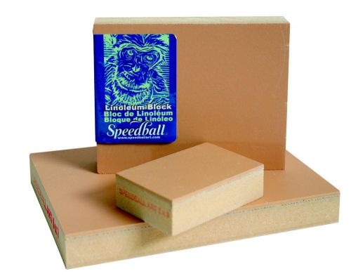Speedball linoleum block, 3 x 4 inch, smoky tan for sale
