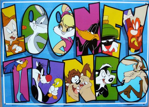Looney tunes collage cartoon classic metal sign for sale