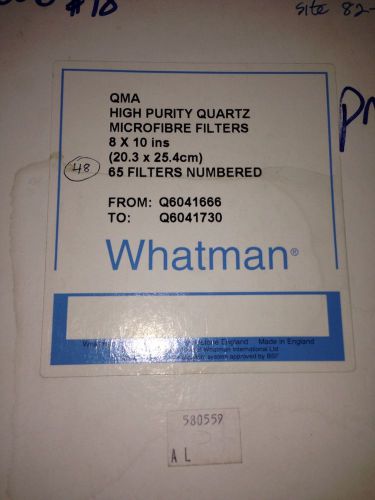 Whatman qma high purity quartz filter paper (qty:48)  8x10in (20.3 x 25.4cm) ob for sale