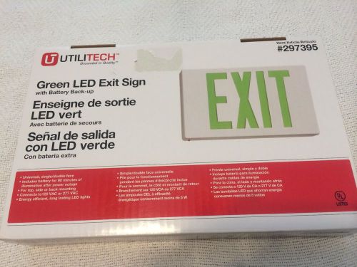 Commercial Exit Sign Green LED Utilitech New in Box