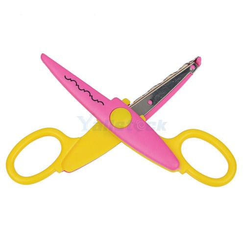 Funny safe handmade diy plastic metal lace scissors for cutting photos rose for sale