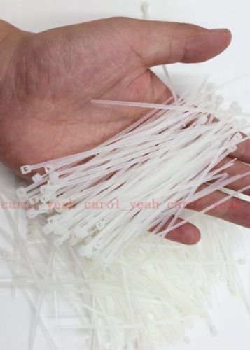 120 PCS Pack3.9&#034; inch 60 Lbs white Network Cable Cord Wire Tie Strap Zip Nylon