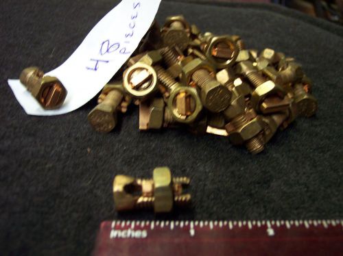 BRASS SPLIT BOLT CONNECTORS  #S-6 16-6  SOL  -LOT OF 48 PIECES- FREE SHIPPING!