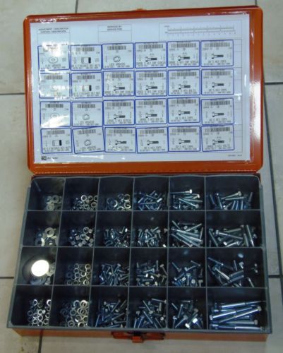 Grade 5 fastener assortment (bolts, nuts, washers) 500+ pcs with storage case for sale