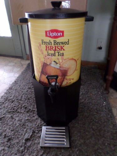 Lipton iced tea dispenser urn restaurant w stand complete 3 gal stainless inter for sale