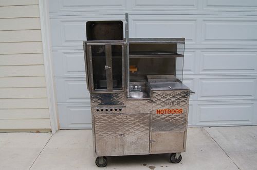 Stainless steel nsf hot dog mobile propane food cart catering mobile kiosk stand for sale