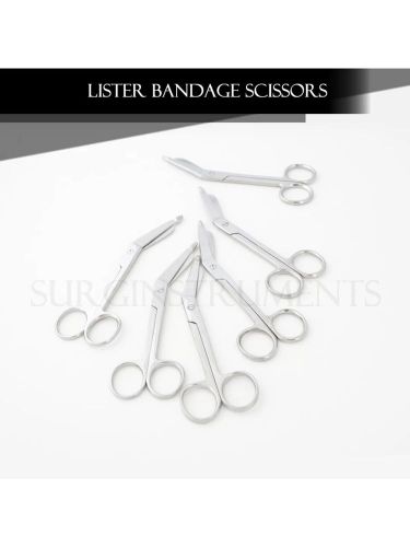 2 Lister Bandage Scissors 5.5&#034; Surgical Medical Instruments Nurse EMT Rescue