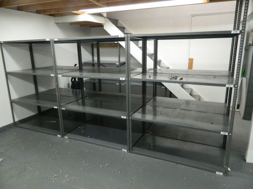 Useed commercial industrial heavy duty 4 shelf shelving rack 48”w x 24”d x 63”h for sale