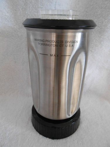 Waring Commercial CAC37 Complete Stainless Steel Container with Blade and Lid 3