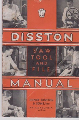 Diston Saw Tool and File Manual 1936 with Original Envelope