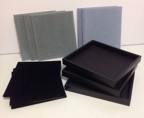 Half size sample trays with velvet inserts for sale