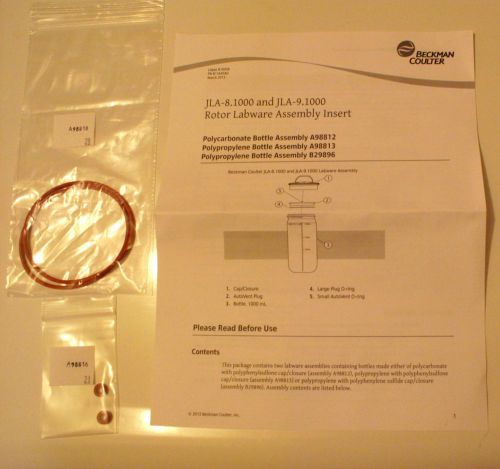 NEW Beckman Coulter O-ring (SIX) sets Rotor Labware Bottle Assembly see pictures