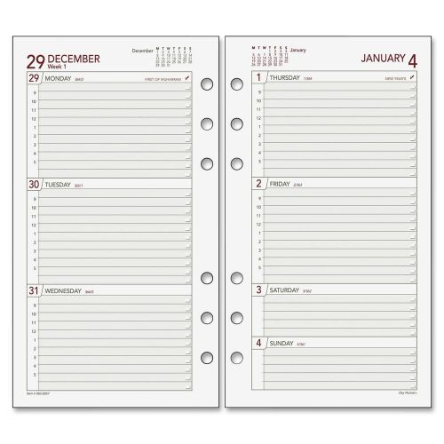 Day Runner Weekly Planner Refill Pages