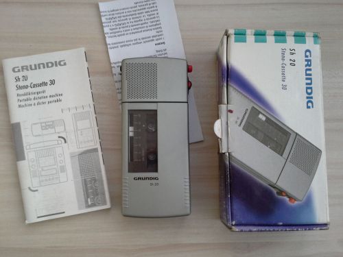 Vintage Grundig Stenorette Sh 20 Diktiergerat Steno - Cassette Portable Recorder