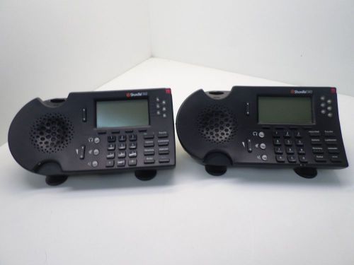 LOT OF 2 SHORETEL 560 S6 IP VoIP BUSINESS PHONE BASES WITH STANDS T2*D4