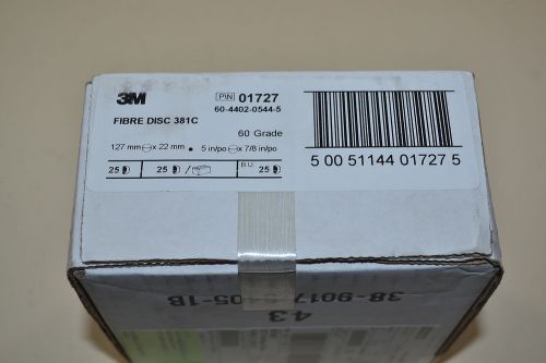 NEW Box of 25 3M Fibre Sanding Grinding Disc 381C  5