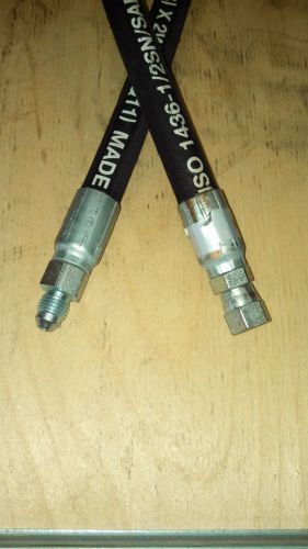 (2) 1/4&#034; PARKER HYDRAULIC HOSES