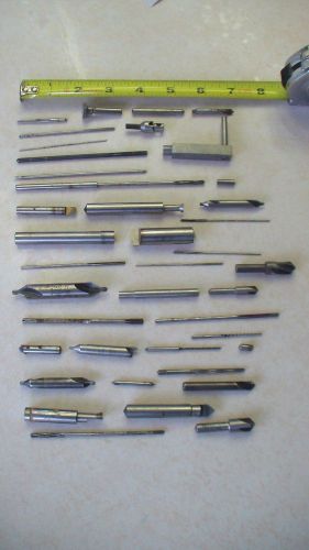 40 ASSORTED SMALL PIECES AND SIZES REAMERS, DRILL BITS, END MILLS GOOD CONDITION