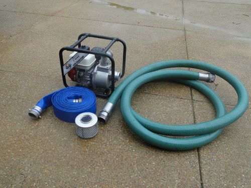 3&#034; Honda Powered Semi Trash Pump, Suction and Discharge Hoses