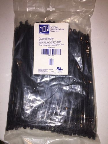 2000 Black 11&#039;&#039; Zip Ties National Refrigeration Products Heavy Duty Loop Tensile