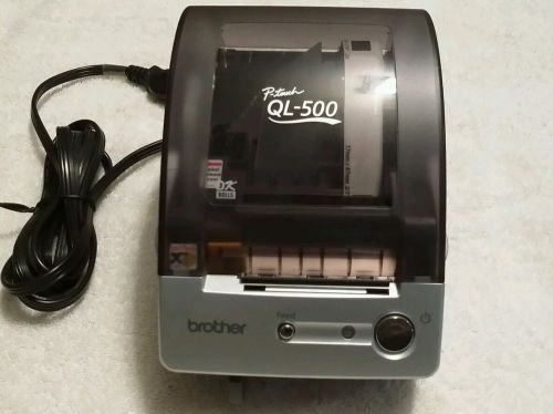 Brother P-Touch QL-500 Label Printer w/Labels Untested Does Turn On &amp; Feeds