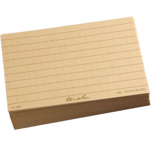 Rite in the Rain Tactical Index Cards Tan #991T