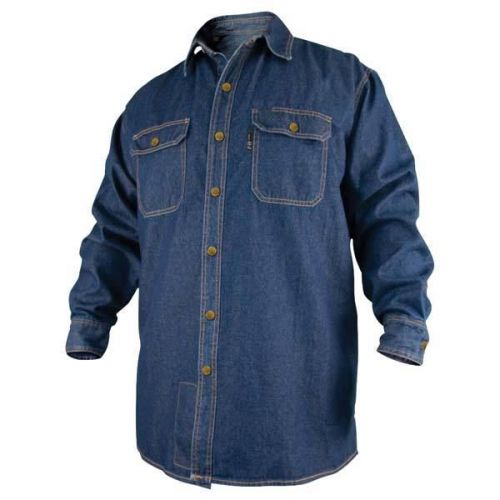 REVCO INDUSTRIES, INC FS8-DNM-LARGE Cotton Long Sleeve FR Shirt - Size: Large