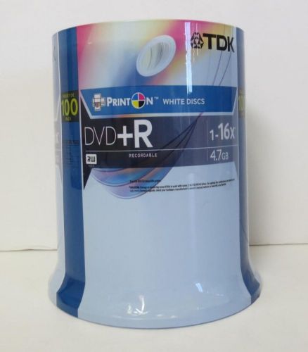 NIP TDK 100 PK DVD+R 1-16x 4.7GB/GO RW Disks