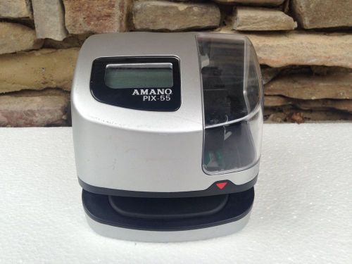 Untested - Amano Pix 55 Atomic Employee Time Clock – *No Key - No Power Supply