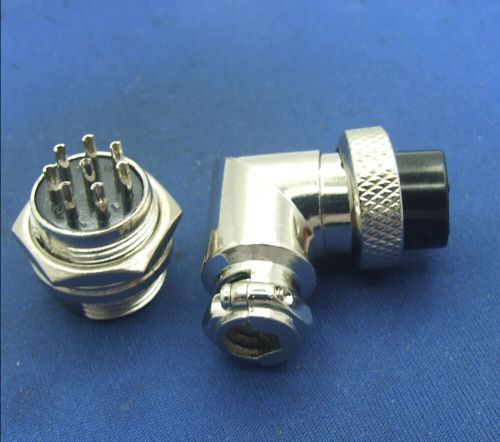 10set GX-16 8-Pin XLR Aviation plug Radio 16mm Right Angle Connector for Charger