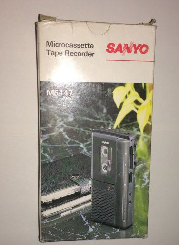 Sanyo M5447 Microcassette Tape Recorder 2-speed One Touch W/ Built In Mic
