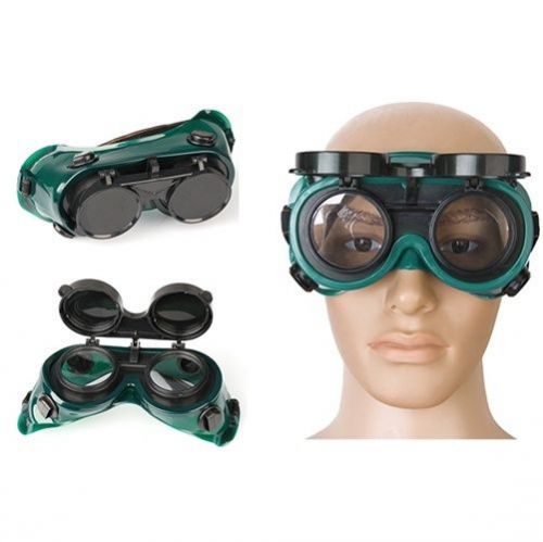 Flip-Up Lens Eye Glasses Welding Goggles Green