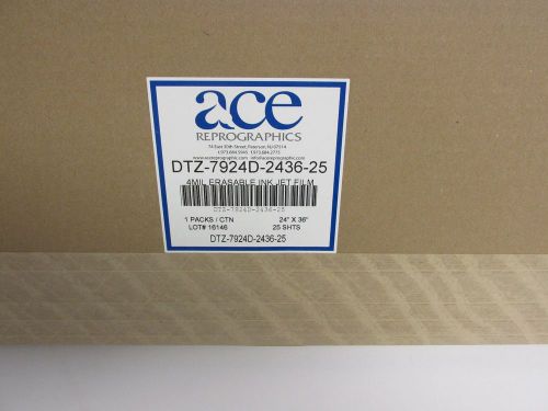 Dietzgen 7924D Double Matte Erasable Ink Jet Film 4 mil 24X36 25 Sheets Per Pack